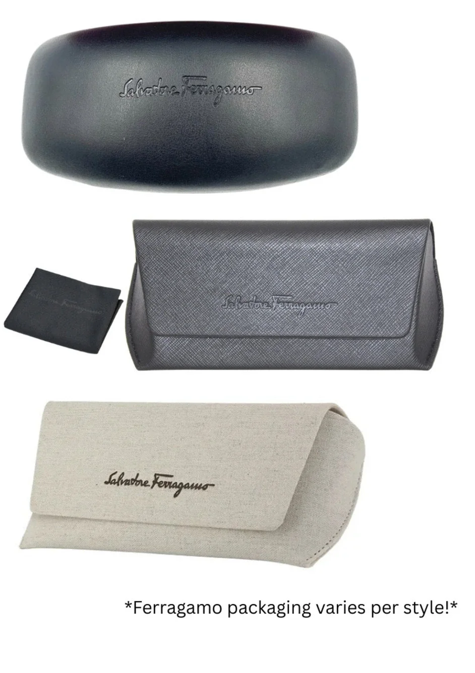 NWT Salvatore Ferragamo SF910S-003 Gray Rectangle 54mm Sunglasses